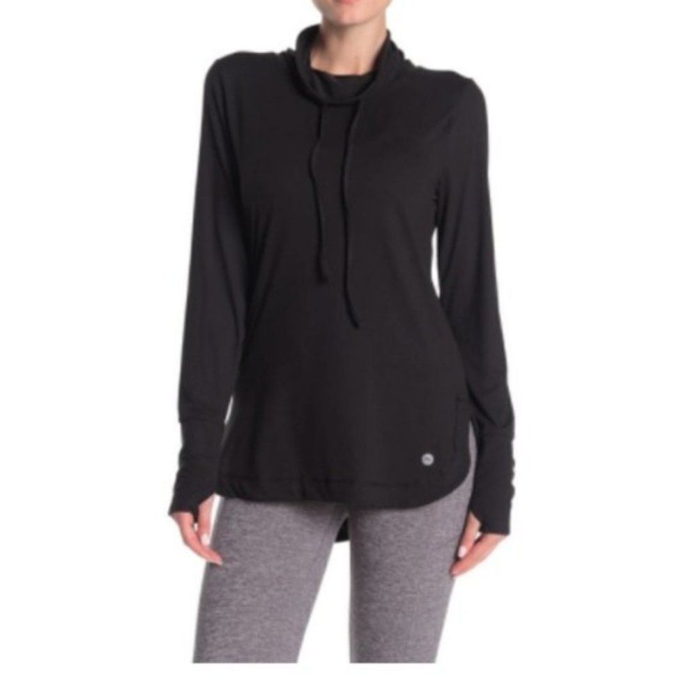 X by Gottex Black Funnel Neck Pullover Jacket